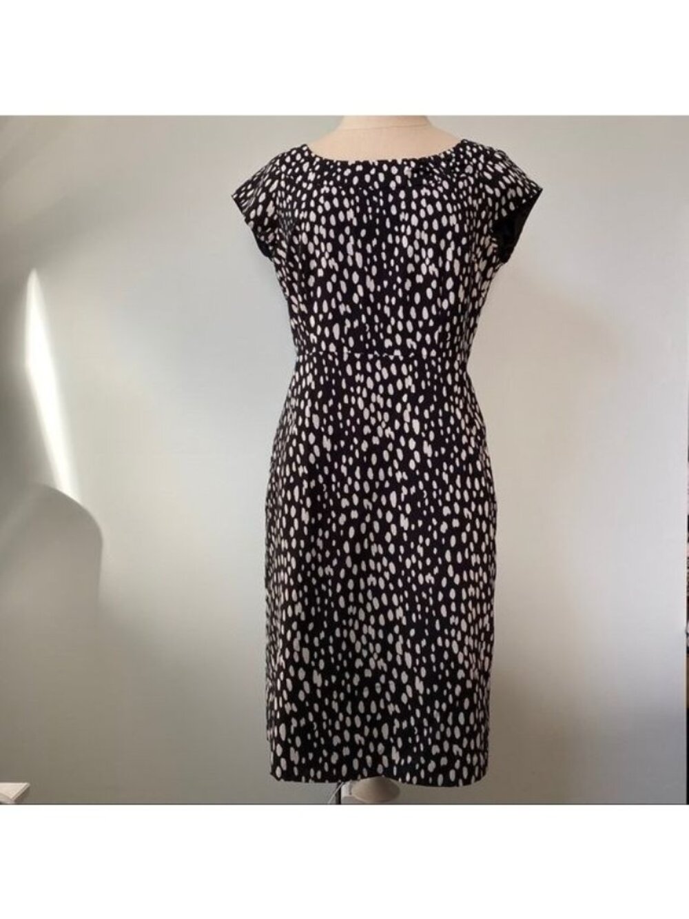 Banana Republic Jewel Neck Abstract Dot Dress